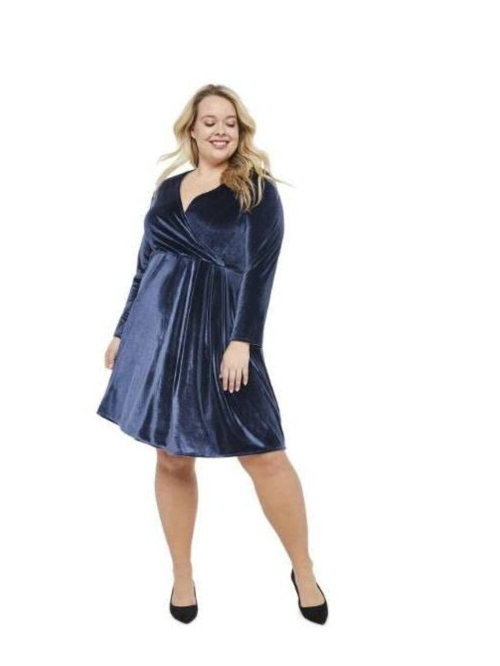 Blue Velvet Dress  NWT - Picture 2 of 3